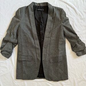 Zara Black and White Textured Blazer